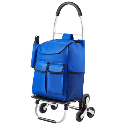 Stair Climbing Shopping Cart, 36 L, 6 Wheels, Foldable, 150 lb