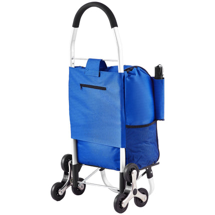 Stair Climbing Shopping Cart, 36 L, 6 Wheels, Foldable, 150 lb