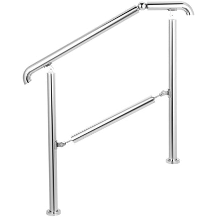 Stair Handrail, 304 Stainless Steel, Adjustable 4-5 Steps