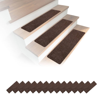 Sada nášlapů na schody, 16 ks, 65x20 cm, protiskluzové, snadná údržba