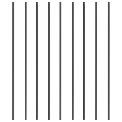 Staircase Metal Balusters 44 In, 0.5 In Square, 11-Pack, Satin Black
