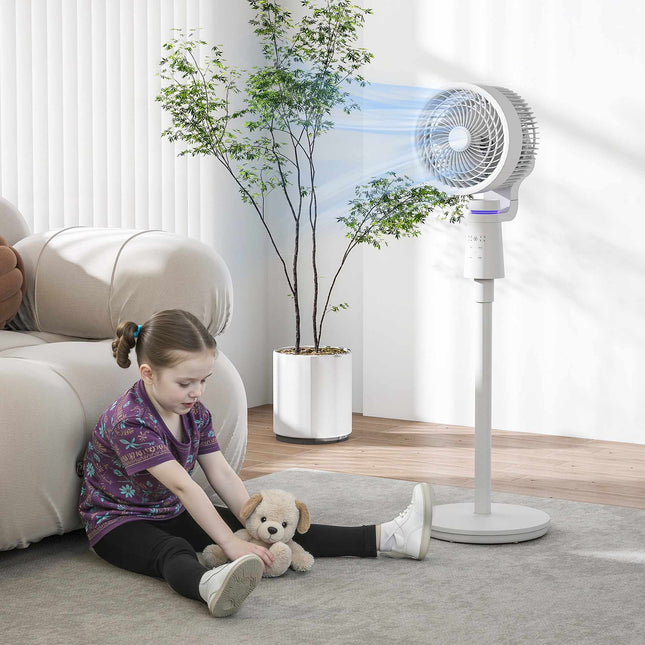 Stojanový ventilátor s dálkovým ovládáním, 3 rychlosti, oscilace 70/90
