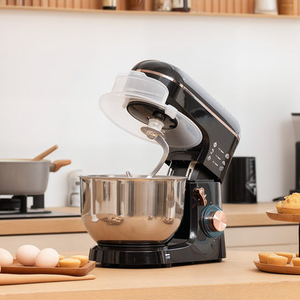Kuchyňský robot, 6 rychlostí, nerezová mísa 5.5L, černá