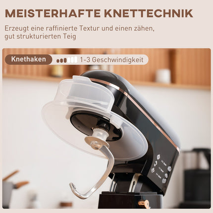 Kuchyňský robot, 6 rychlostí, nerezová mísa 5.5L, černá