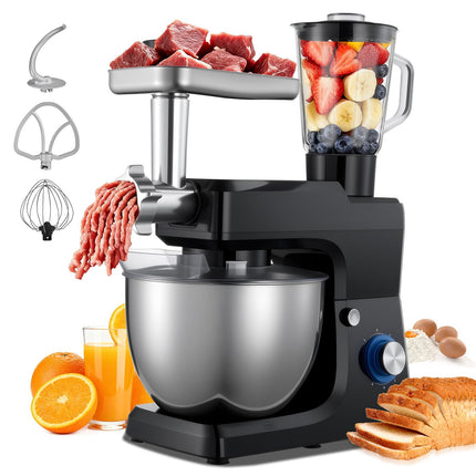 Stand Mixer 7.8L, 1500W, 6-Speed Tilt-Head, Black