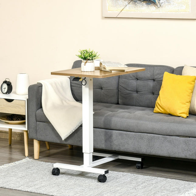 Výškově nastavitelný polohovací stůl, kolečka, tvar C, 70-110 cm
