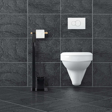Stojící WC souprava z kombinace materiálů