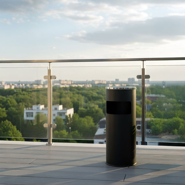 Standing Ashtray with 17L Bin – Removable Insert