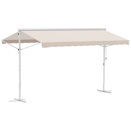 Folding garden awning 4x3M Beige - Sun and weather protection