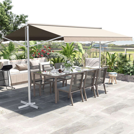 Folding garden awning 4x3M Beige - Sun and weather protection