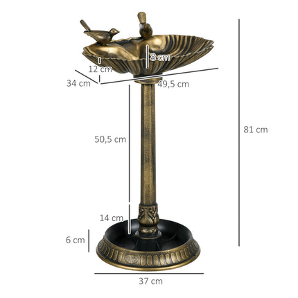 Plastic bird bath, frost-proof sink for garden or balcony