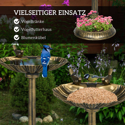 Plastic bird bath, frost-proof sink for garden or balcony