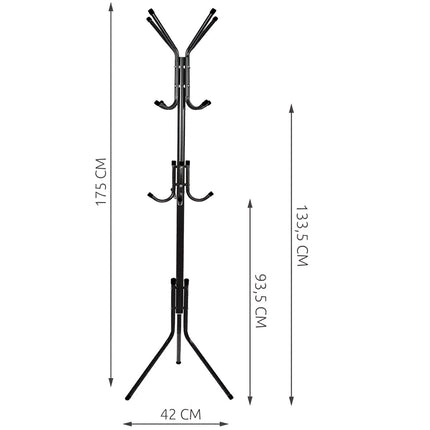 Stojanový věšák 170cm - černá Ruhhy 23815