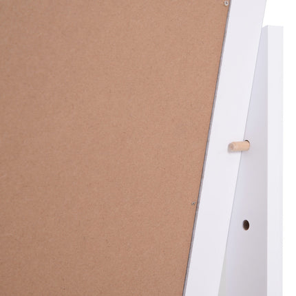 Tall full-length mirror with stand, MDF, white, 47x46x148cm
