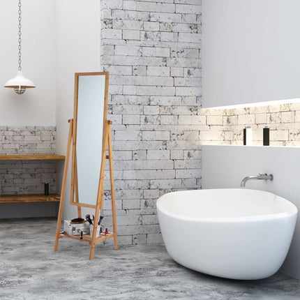 Standing mirror bamboo