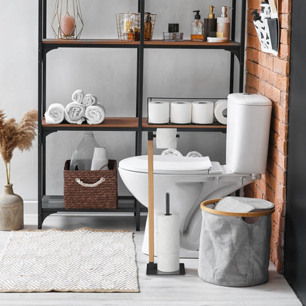 Standing toilet paper holder