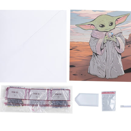 Star Wars krystalová mozaika "Card Grogu"