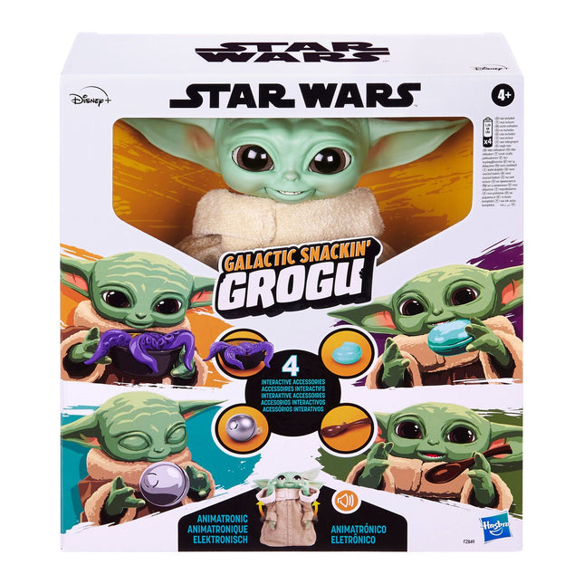 Star Wars interaktivní hračka Grogu 23.5 cm, zábava u svačiny