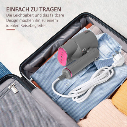 Skládací napařovací kartáč, nádržka na vodu 160 ml, 1520W