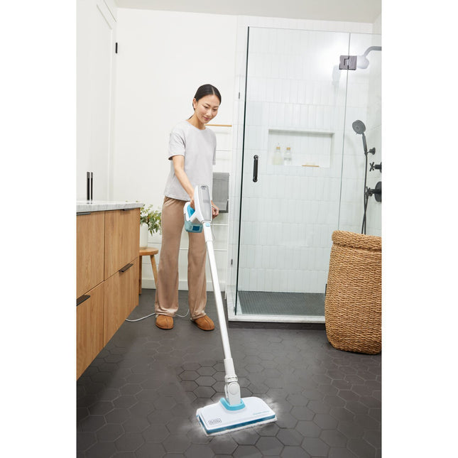 Parní mop 1500W, parní systém, 8 nástavců