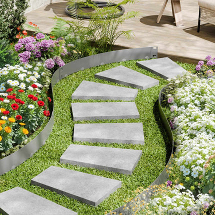Steel Landscape Edging, 5 Pack 39 x 4 in Galvanized