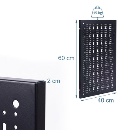 Steel Pegboard Tool Organizer, Wall-Mount Hooks Set