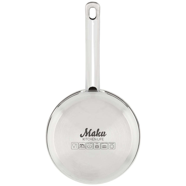 Rendlík ocelový se skleněnou poklicí, objem 1.5L