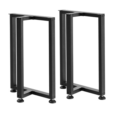 Steel T-Shape Table Legs 740x450mm, 2-Pack Black
