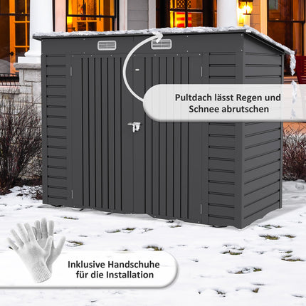 Steel tool shed with lock - UV protected, double door