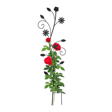 Rankhilfe aus Stahl für Kletterpflanzen, floraler Entwurf