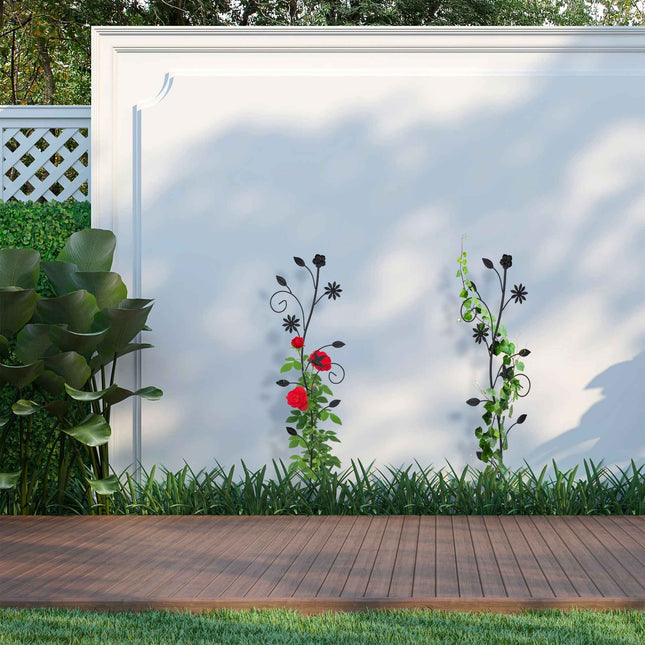 Stahlspalier für Kletterpflanzen, Blumendesign