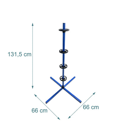 Regál na pneumatiky ocelový, pojme 4 pneumatiky, šířka až 285mm