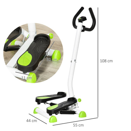 Stepper s LCD a madlem, ocelový, nosnost 100 kg