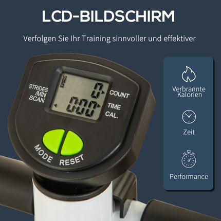 Stepper s LCD a madlem, ocelový, nosnost 100 kg