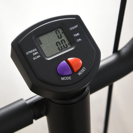 Stepper with handle, resistance bands, LCD display, steel