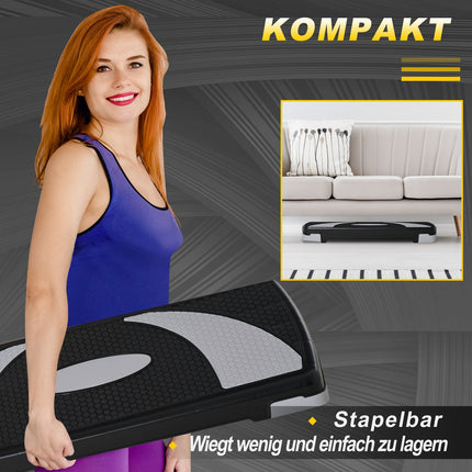 Nastavitelný aerobní stepper, 3 výšky, nosnost 150 kg