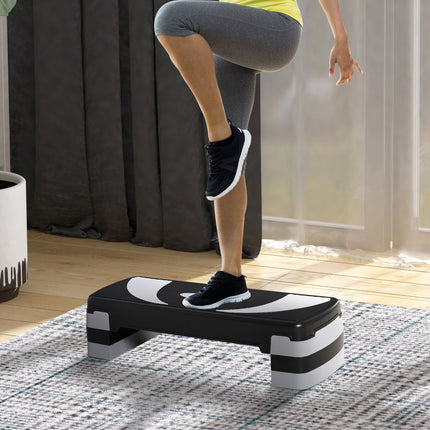 Nastavitelný aerobní stepper, 3 výšky, nosnost 150 kg