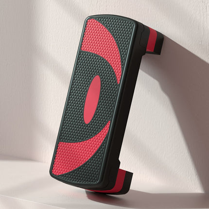 Adjustable Aerobic Stepper - 3 Heights for Fitness, Red