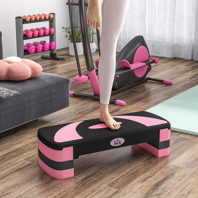 Výškově nastavitelný aerobic stepper, 3 úrovně, nosnost 150 kg