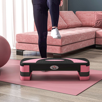 Height adjustable Aerobic Stepper, 3 levels, 150 kg Capacity