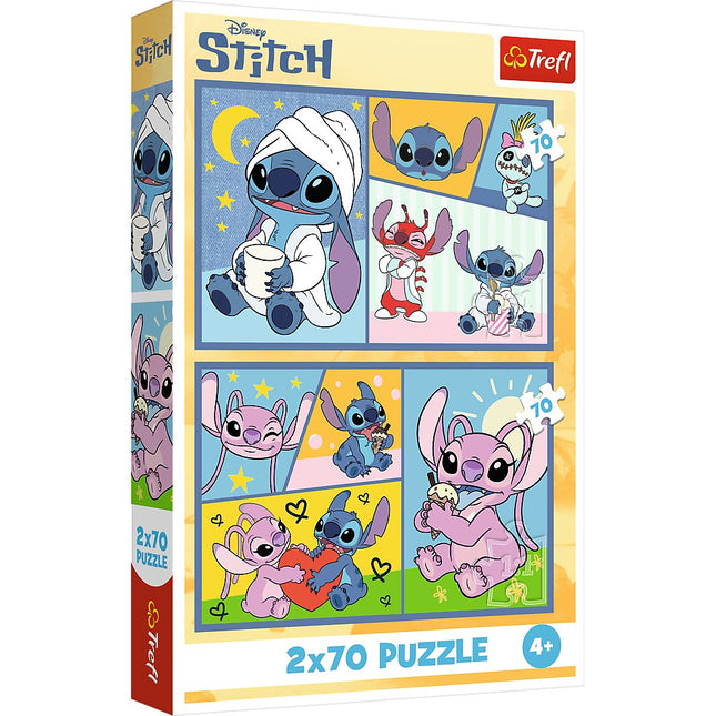 Stitch sada puzzle, 2 balení po 70 dílcích