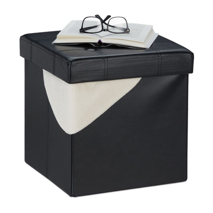 Hocker aus Kunstleder mit Stauraum