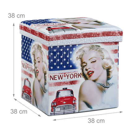 Hocker mit Stauraum Trendmotiv