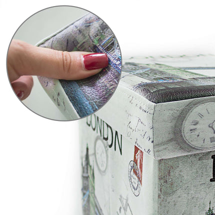 Taburet s úložným prostorem, motiv Trend