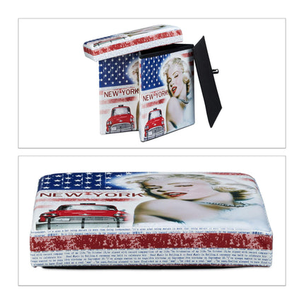 Hocker mit Stauraum Trendmotiv