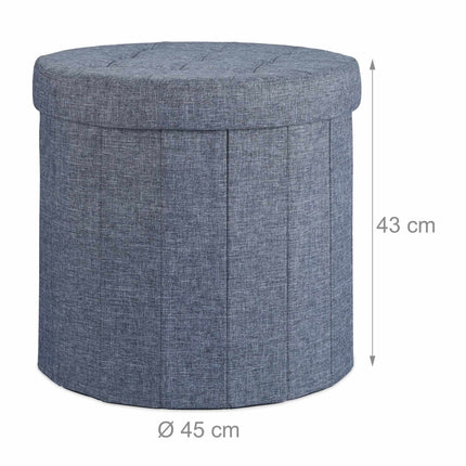 Stool with storage space size L round