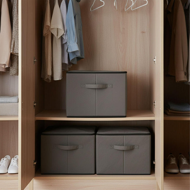 Úložné tašky, sada 3 ks, textilní, zip, ucha