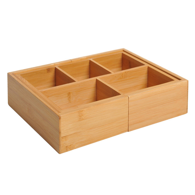 Bamboo storage box, pull-out box, natural