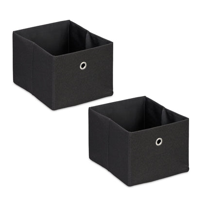 Storage Boxes Set of 2 – Multi-Color Fabric Organizers