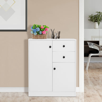 Storage Cabinet, 2-Door 2-Drawer, Adjustable Shelves